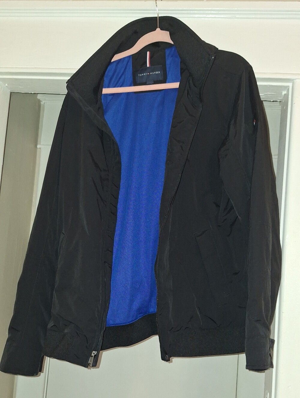 Tommy Hilfiger Black Utility Jacket with Blue Lining